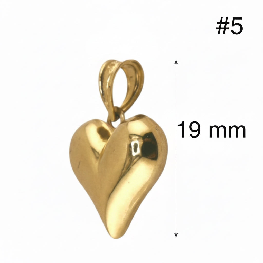 Dijes de corazón oro - Joyería TuOro