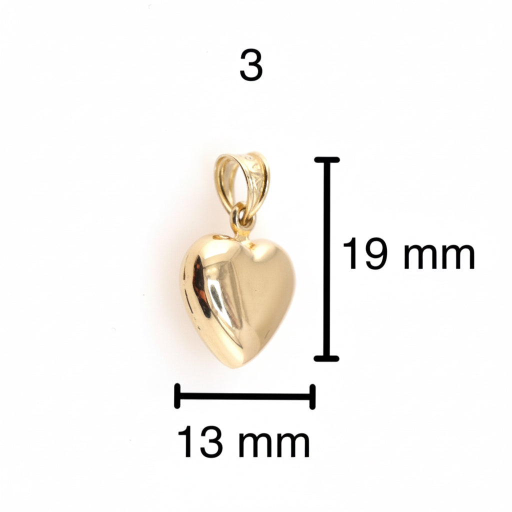 Dijes de corazón oro - Joyería TuOro