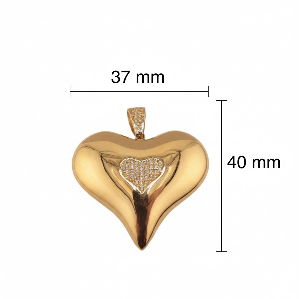Dijes de corazón oro - Joyería TuOro