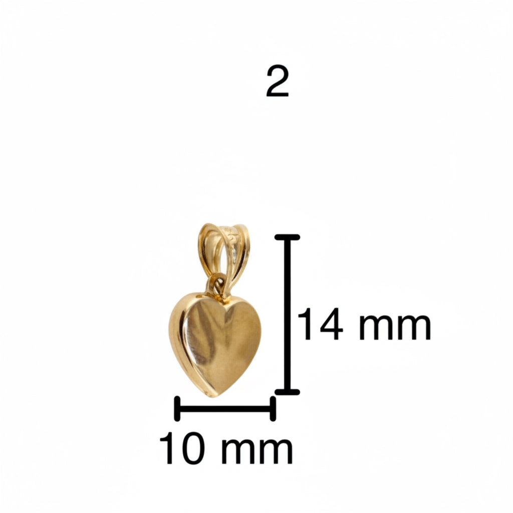 Dijes de corazón oro - Joyería TuOro
