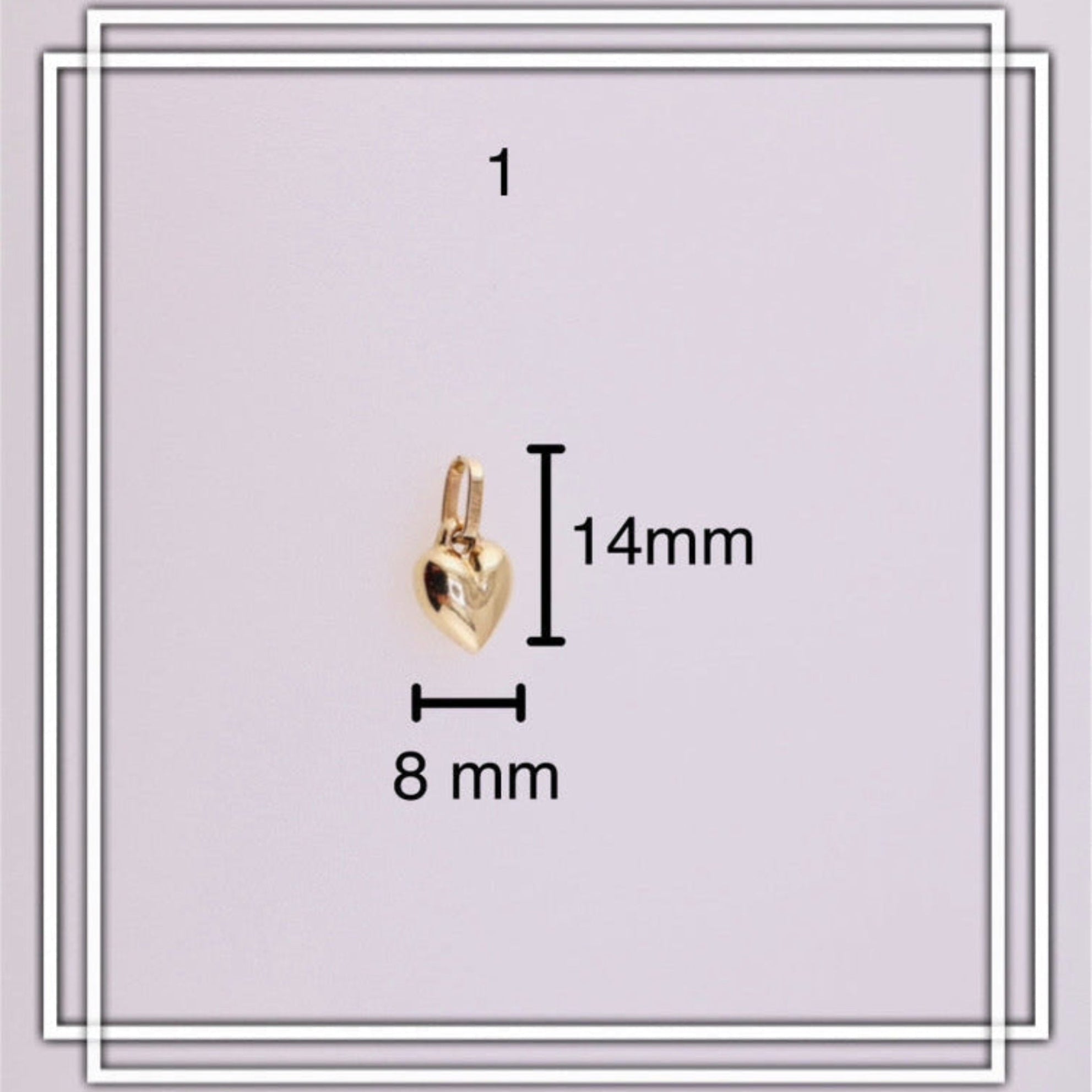 Dijes de corazón oro - Joyería TuOro