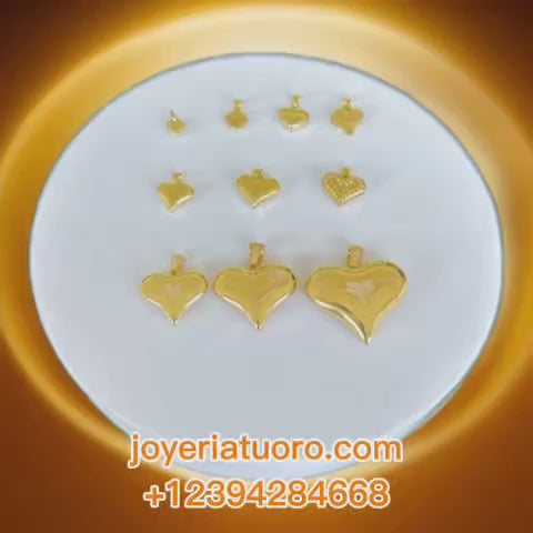 dijes-corazón-oro