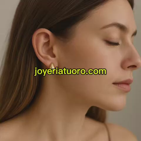 Set Gota de Oro 14k – Aretes y Anillo Elegancia Natural
