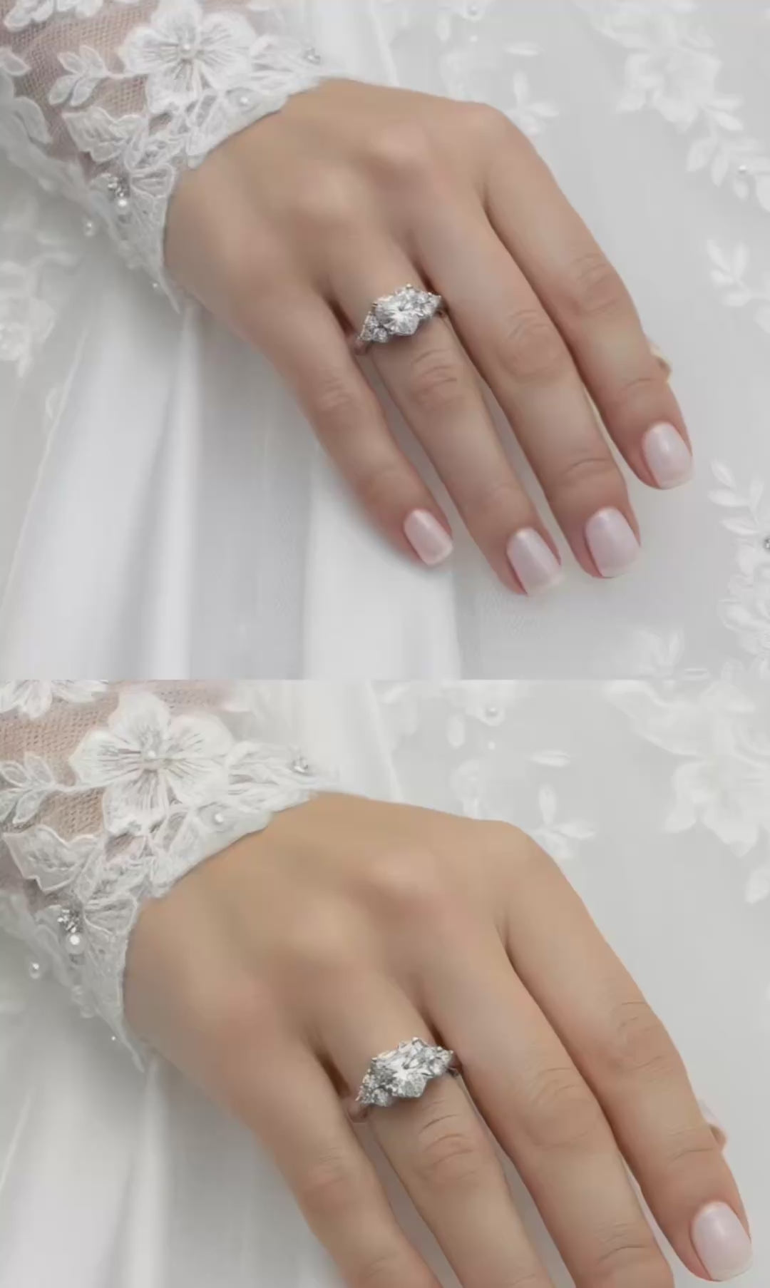 Video coto mostrando detalle del diseño del anillo de compromiso corazón en Oro 10K, resaltando su acabado fino y elegante. TuOro.