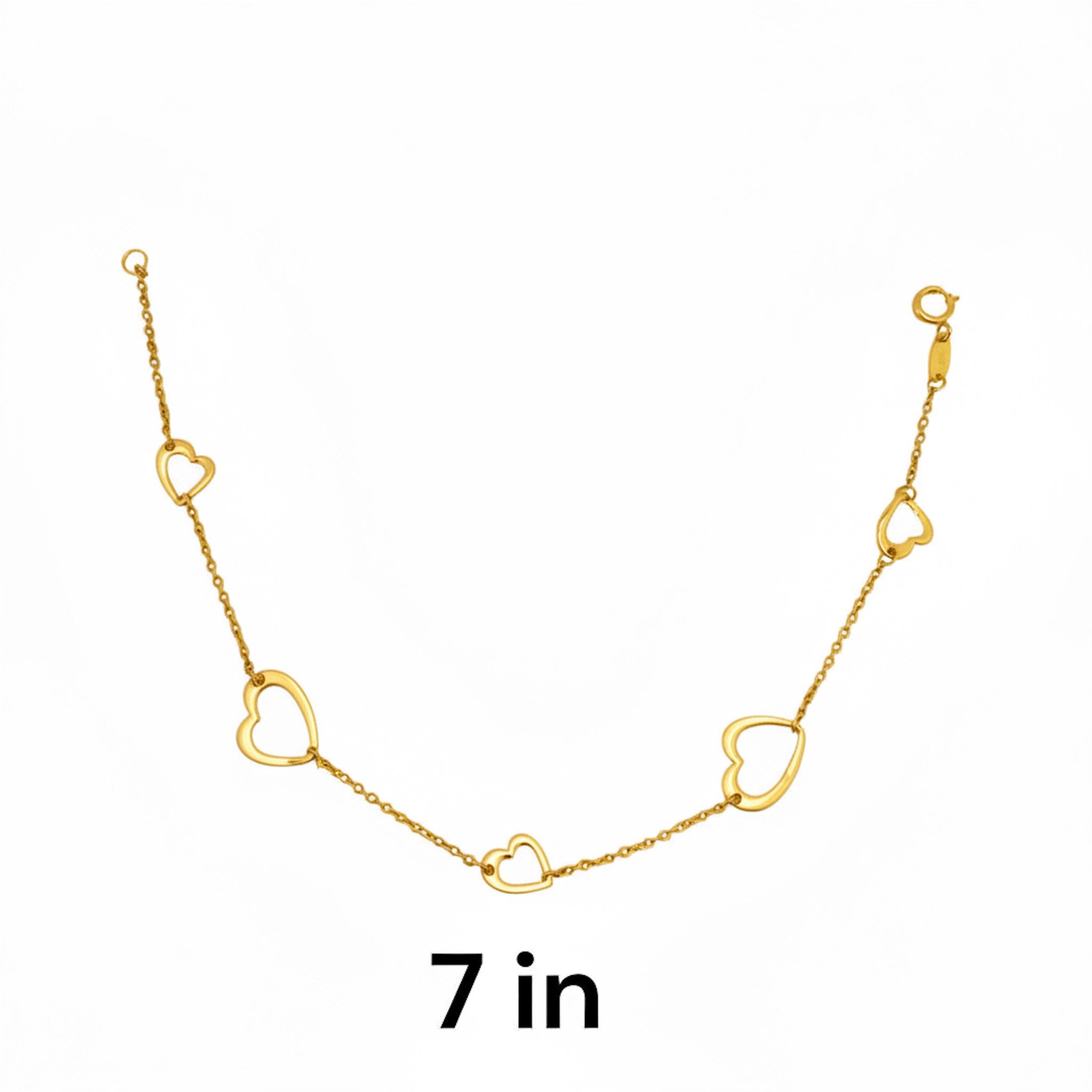 Pulsera de Oro 14K TuOro con corazón integrado en la cadena