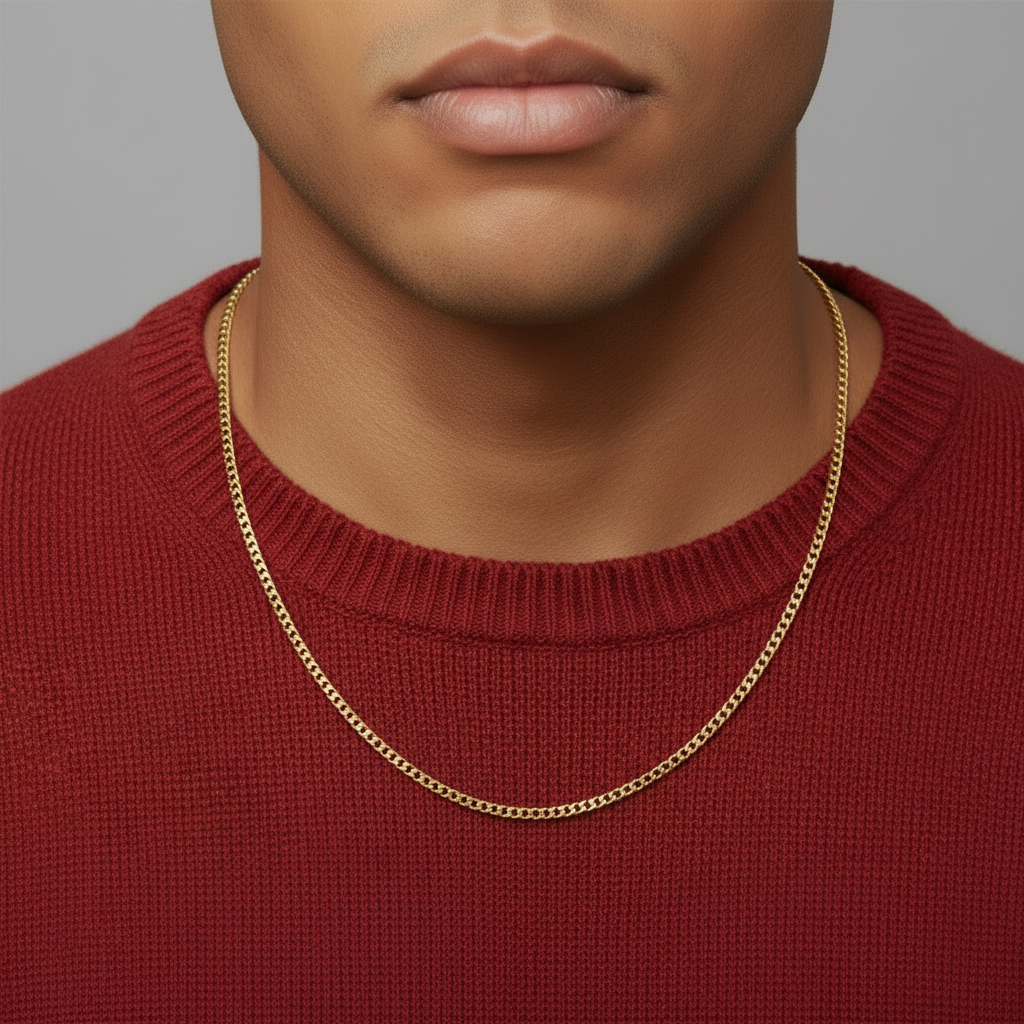 Cadena Cubana Miami 2 mm Oro 14K