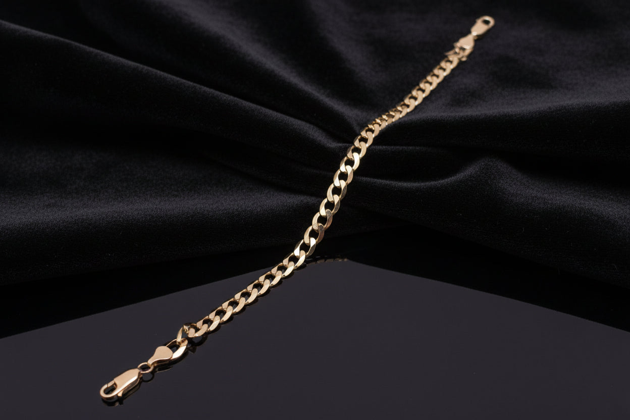 Pulsera Cadena Amoró en Oro 10 K 6.7 mm