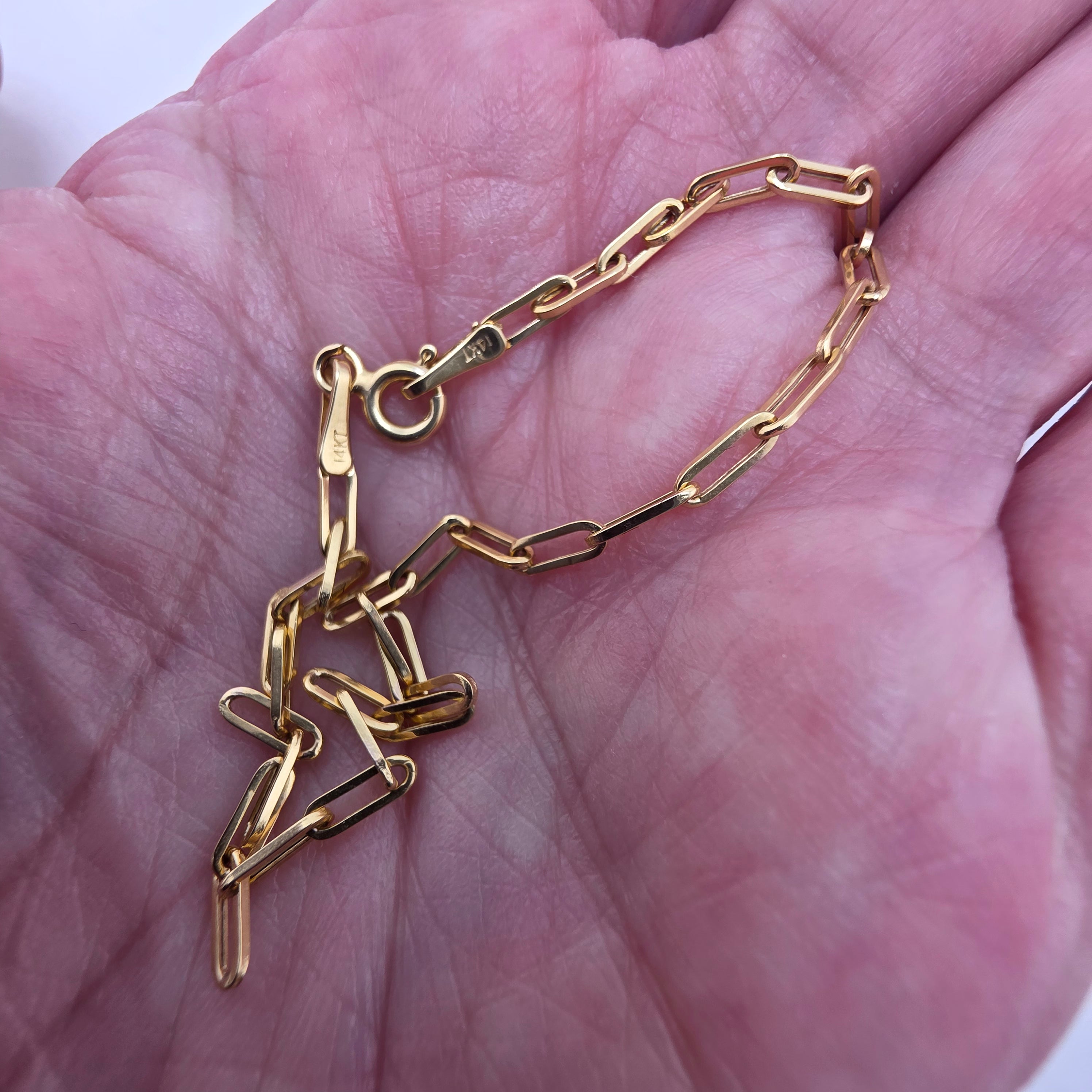 Pulsera de cadena PepperClick en Oro 14K de 2.2 mm con cierre de resorte