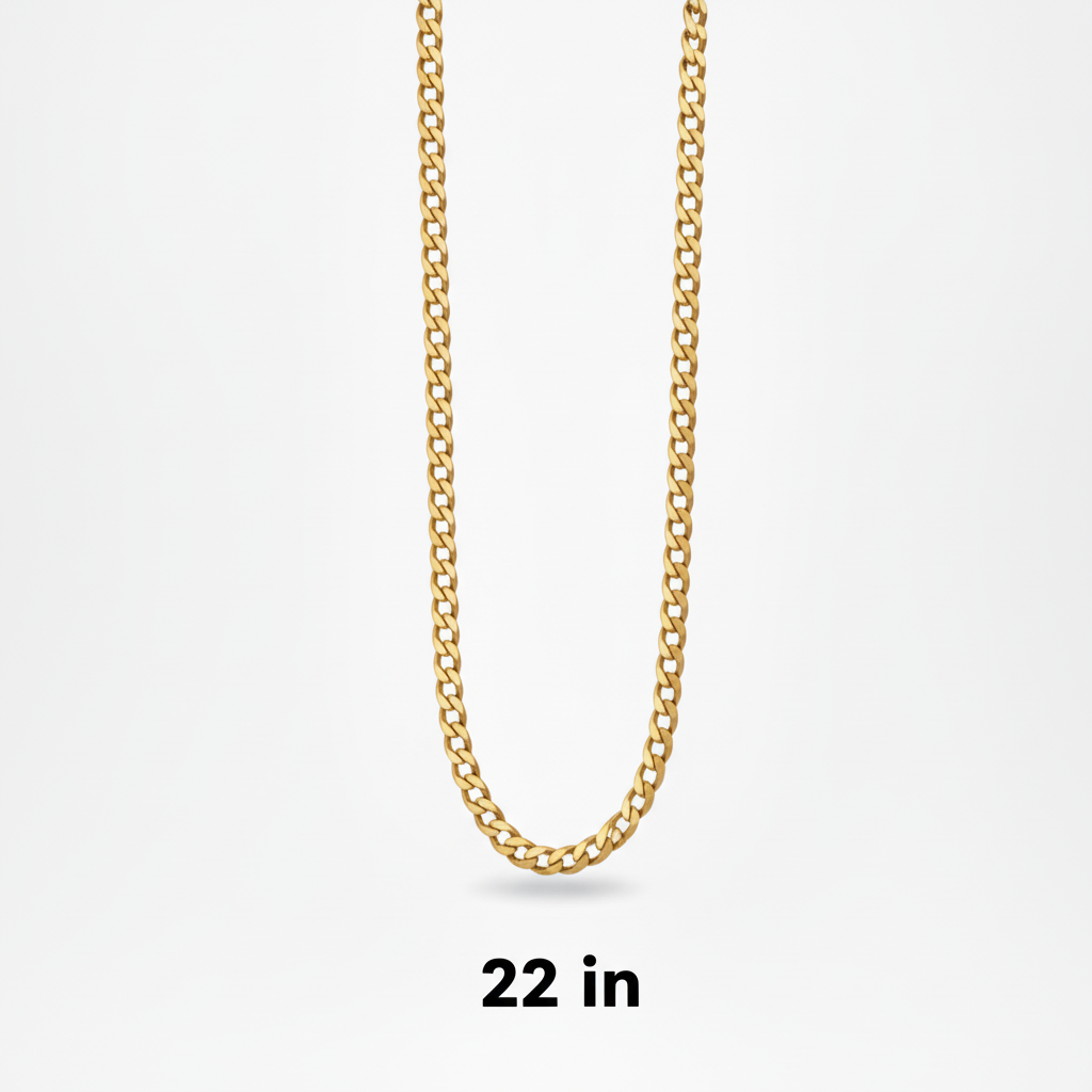 Cadena Cubano-Italiana en Oro 10K de 4.7 mm