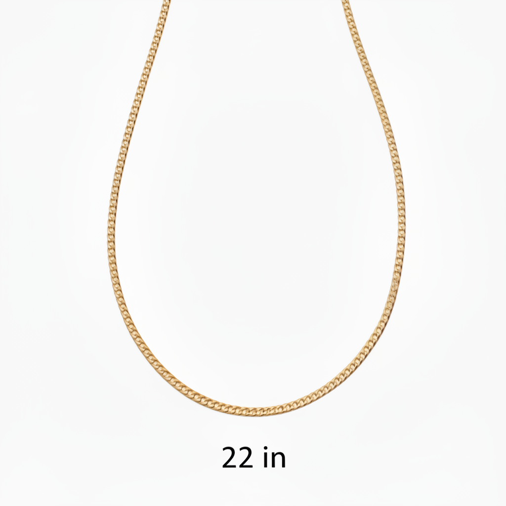 Cadena Cubana Miami 2 mm Oro 14K