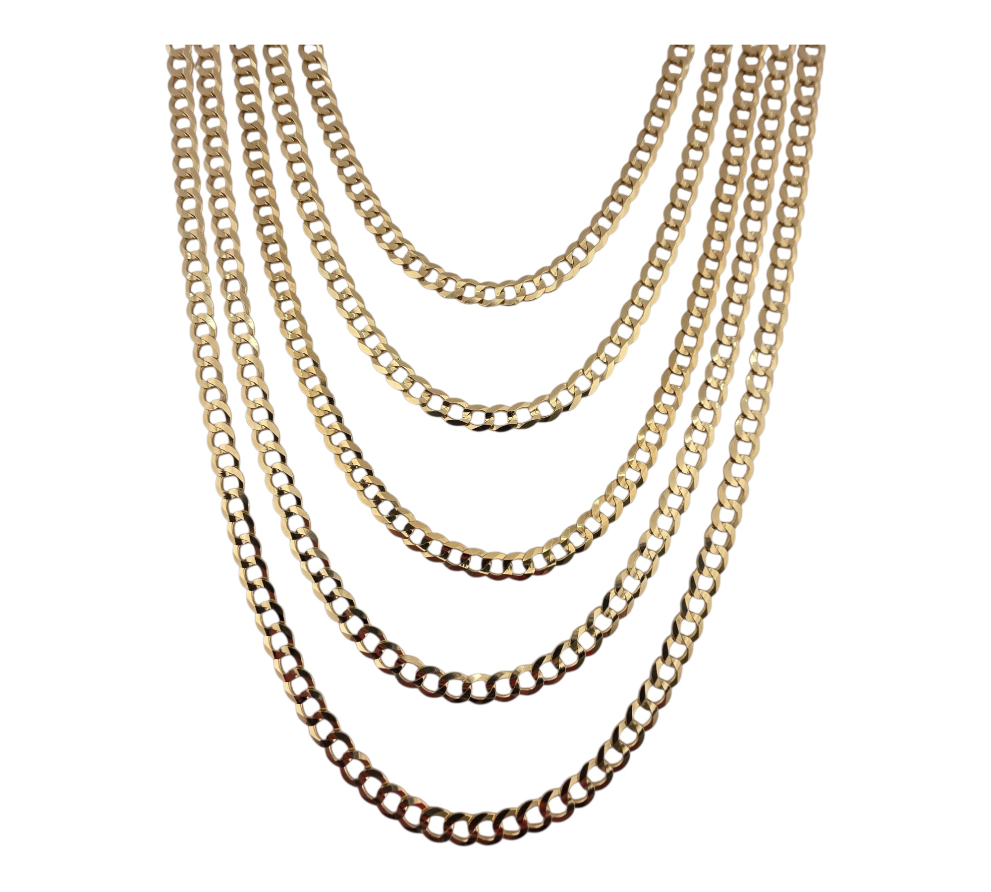 Cadena Cubana Italiana 4.7 mm Oro 14K