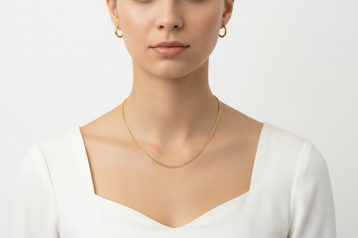 Cadena cubana italiana 2.5 mm oro 14k