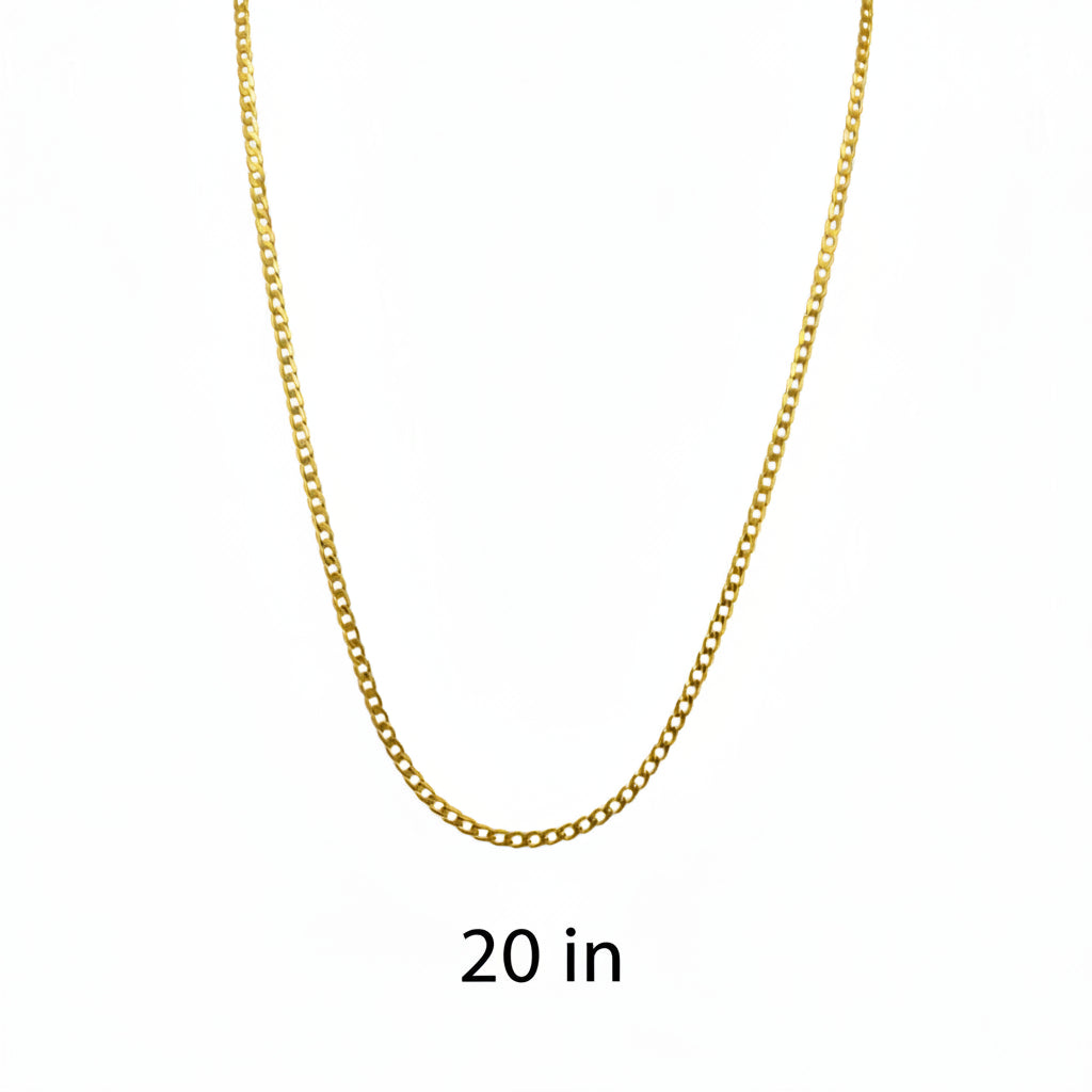 Cadena Cubano-Italiana en Oro 10K de 3 mm