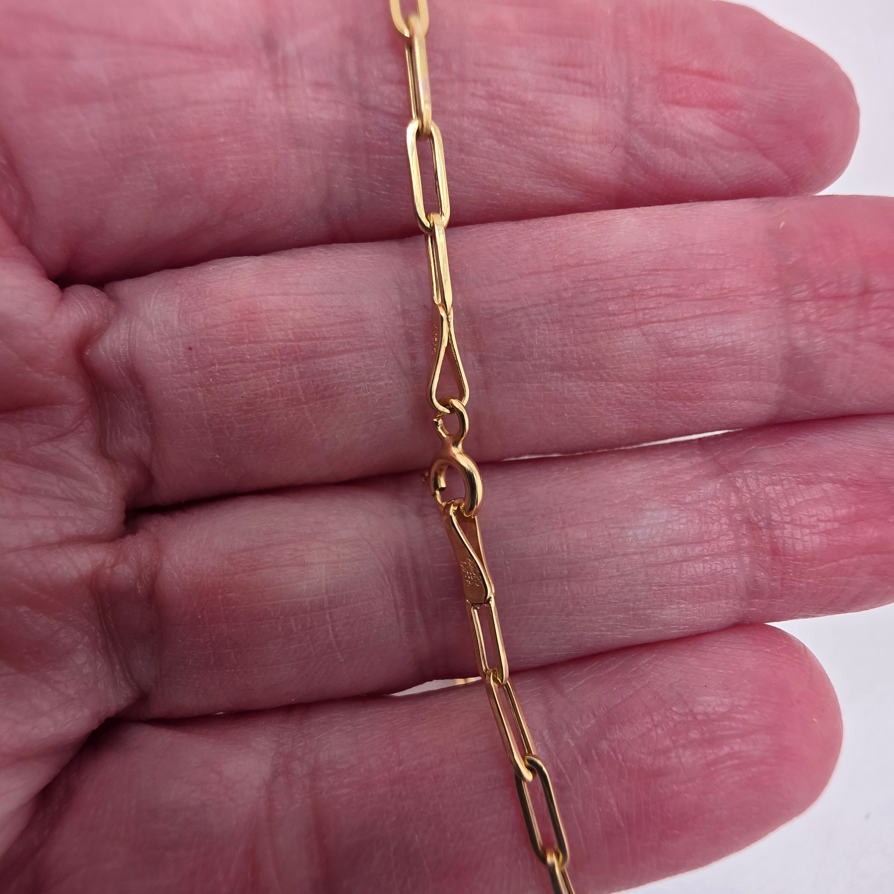 Pulsera de cadena PepperClick en Oro 14K de 2.2 mm con cierre de resorte