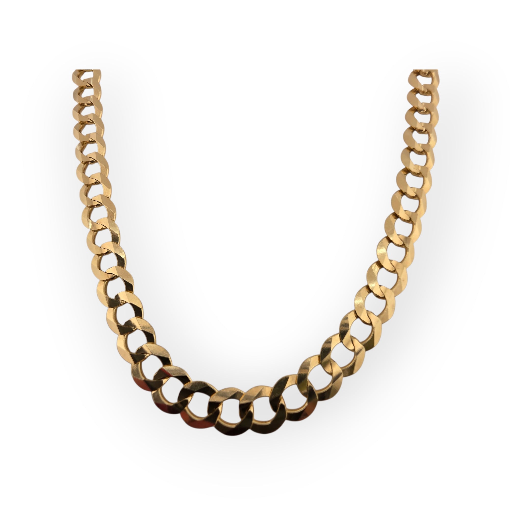 Cadena Cubana Italiana 7.1 mm Oro 14K