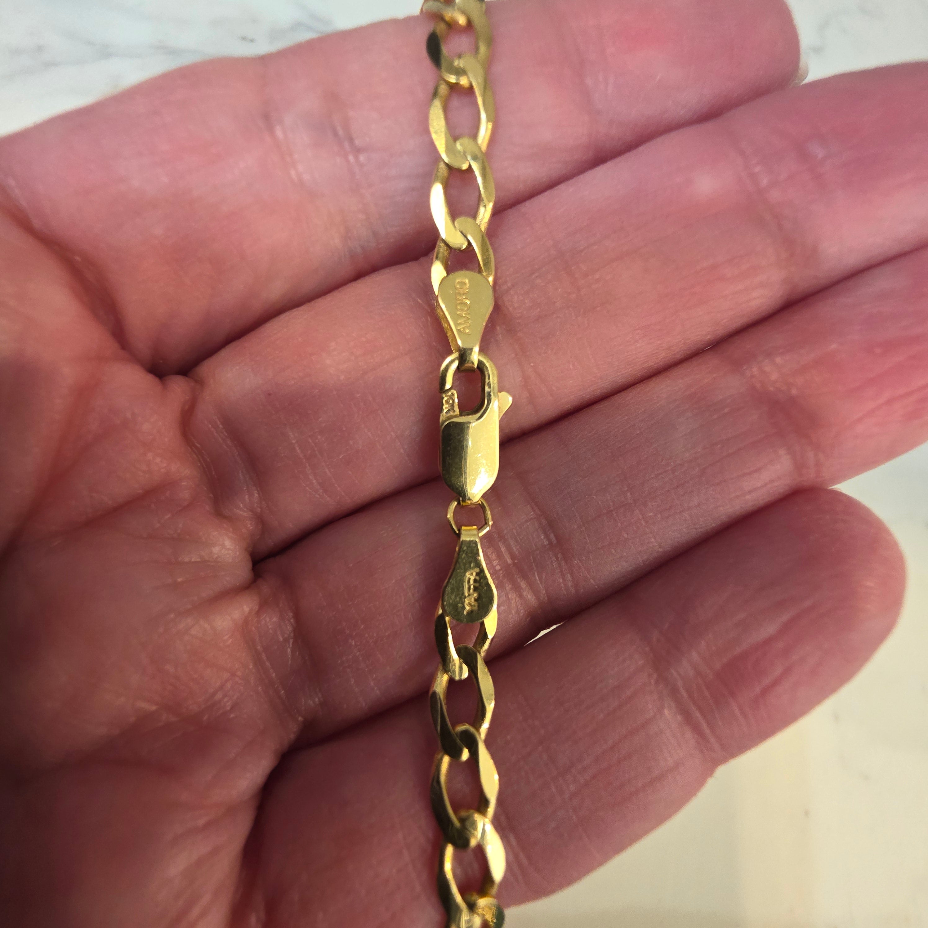 Cadena Cubano-Italiana en Oro 10K de 4.7 mm