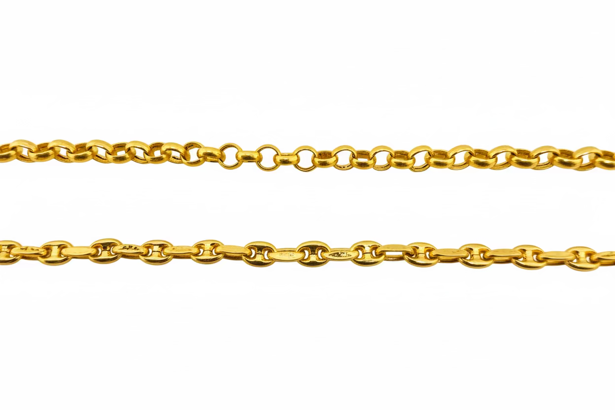 Pulsera elegante en Oro 14K para mujer – diseño Café y Rolo
