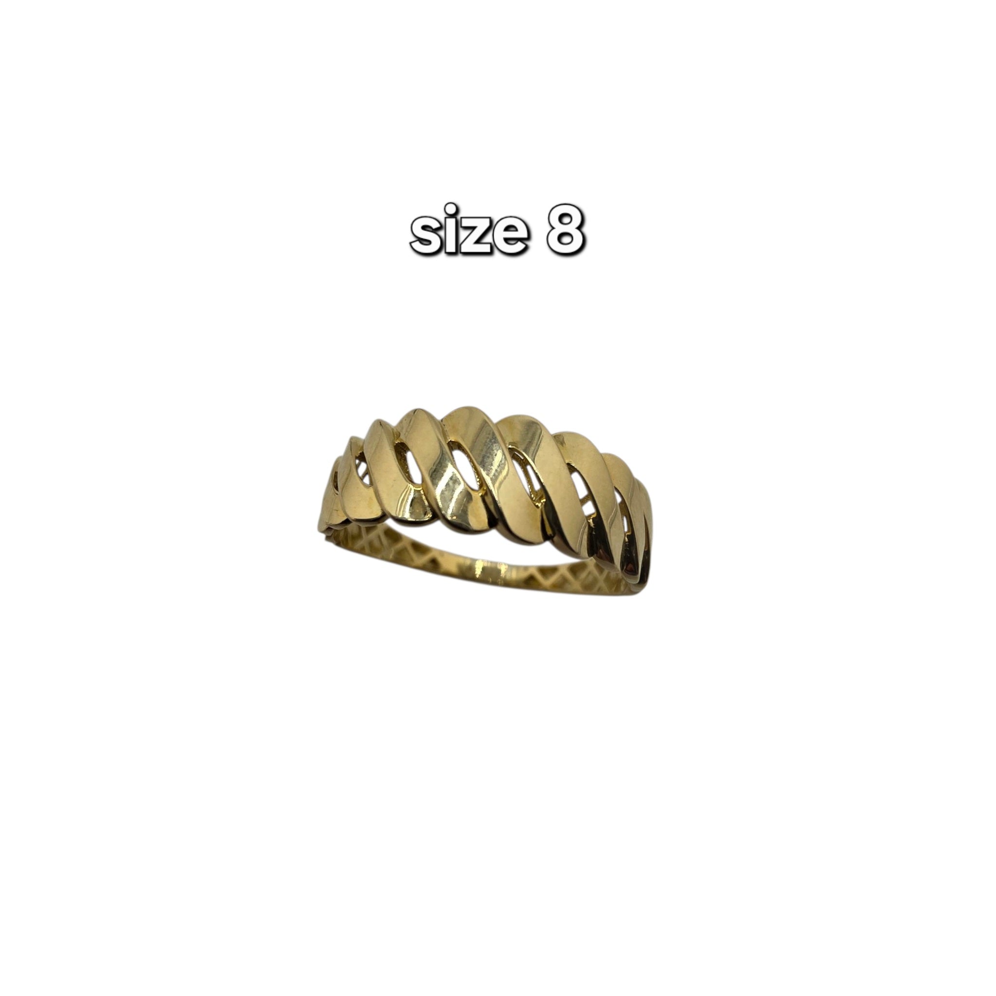 Sortija en Oro 10K sólida con galería