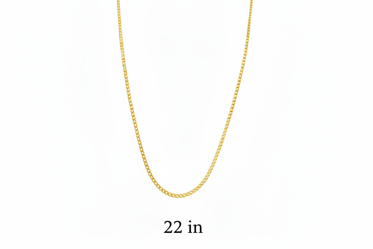 Cadena Cubano-Italiana en Oro 10K de 3 mm