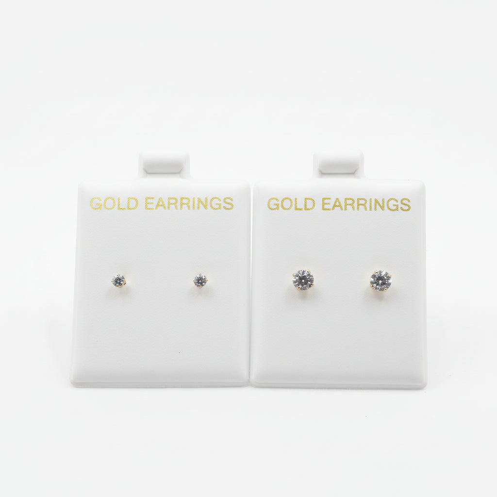 Aretes pequeños en Oro 10K con cierre a presión
