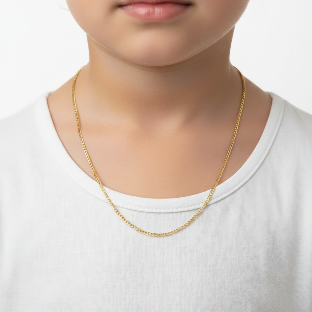 Cadena cubana italiana 2.5 mm oro 14k