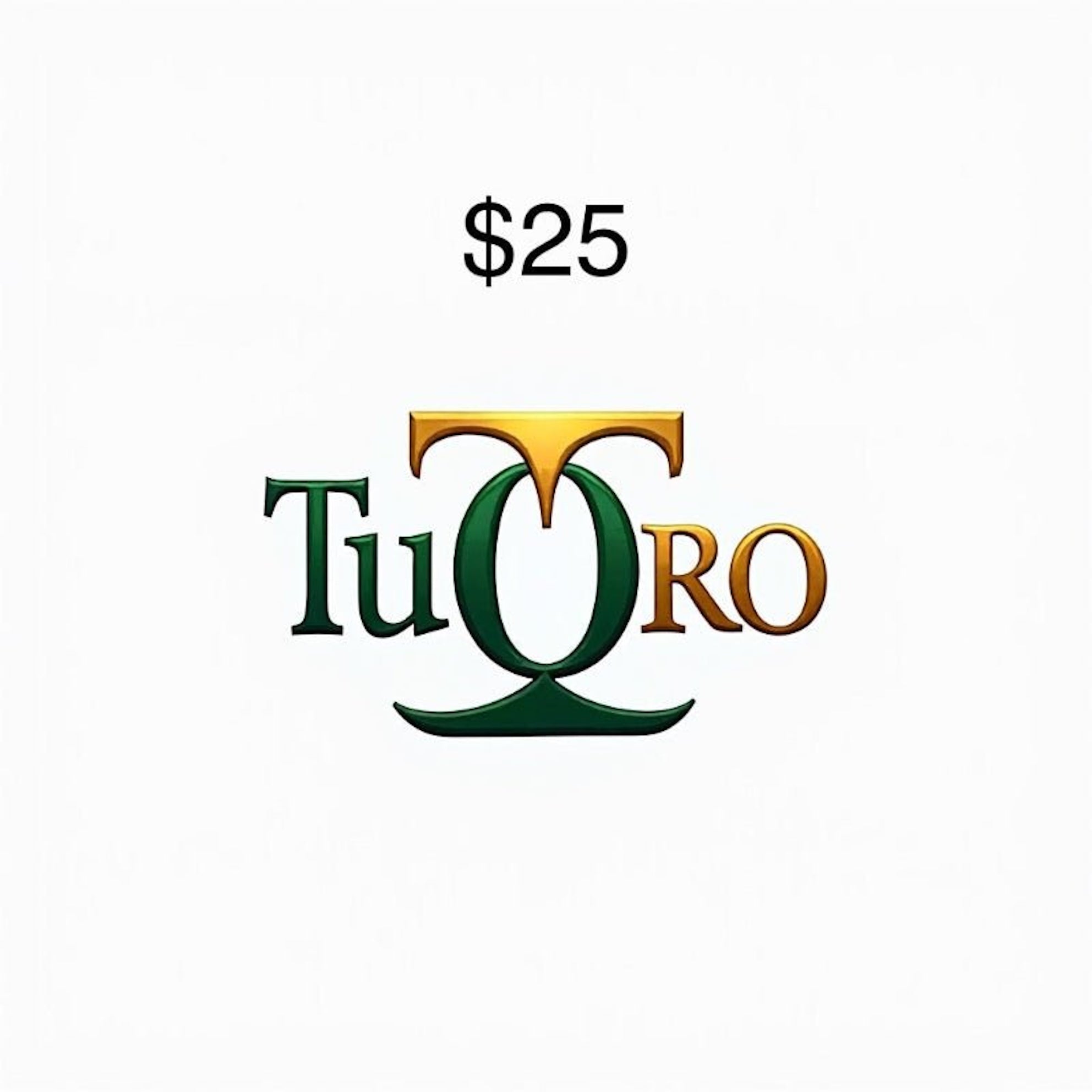 Tarjeta de regalo digital de Joyería TuOro con valor de $25 dólares, perfecta para obsequiar y dejar elegir la joya ideal.